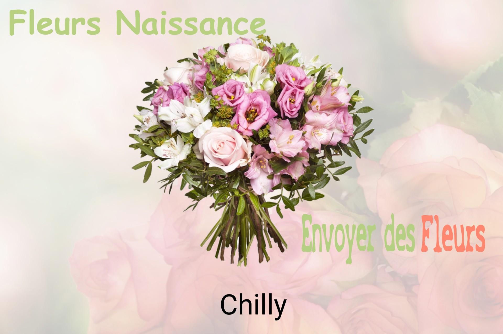Bouquet de fleurs de naissance livré à Chilly